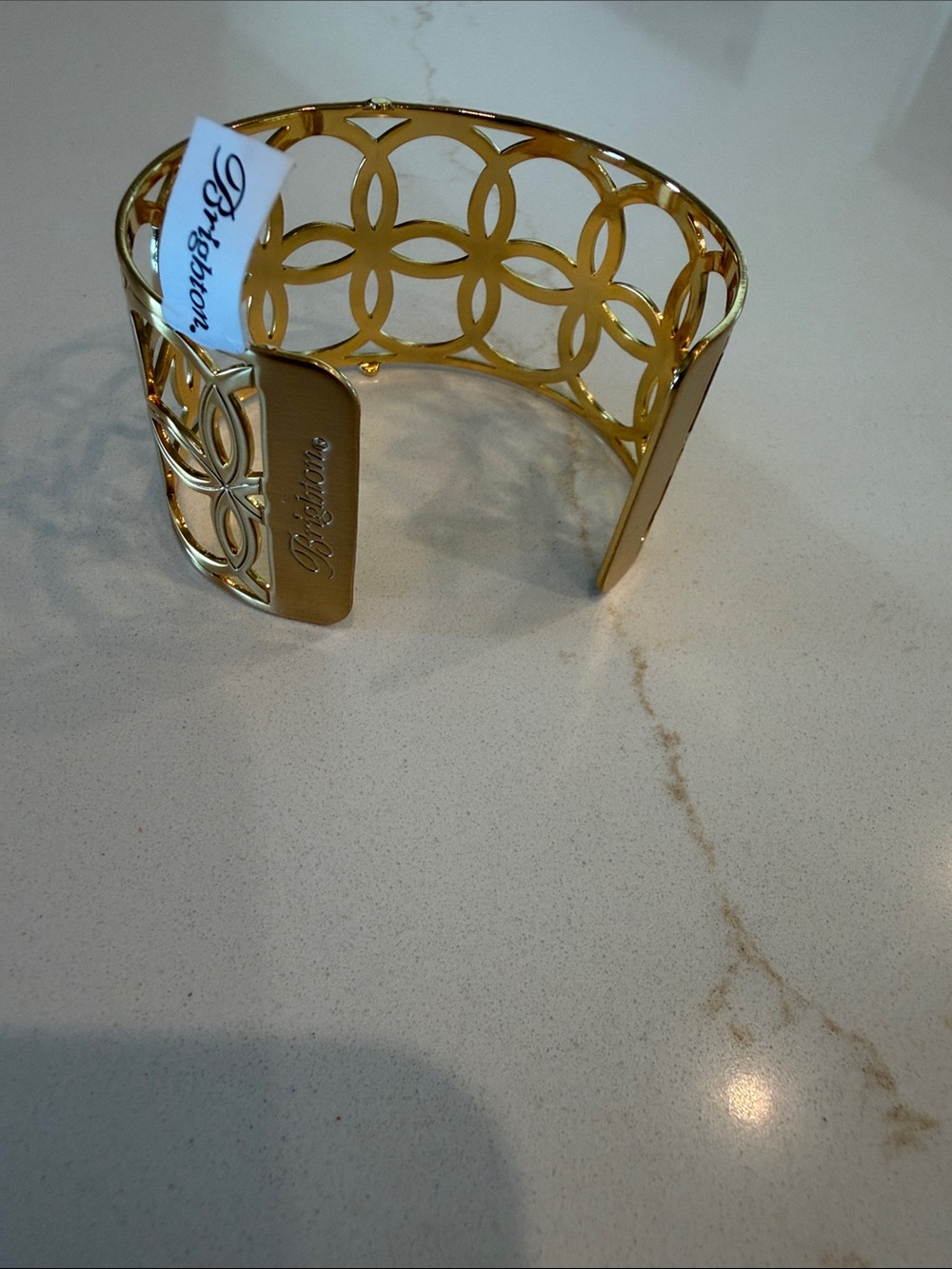 NWT Brighton Gold Floral Cutout Cuff Bracelet - Picture 5 of 12